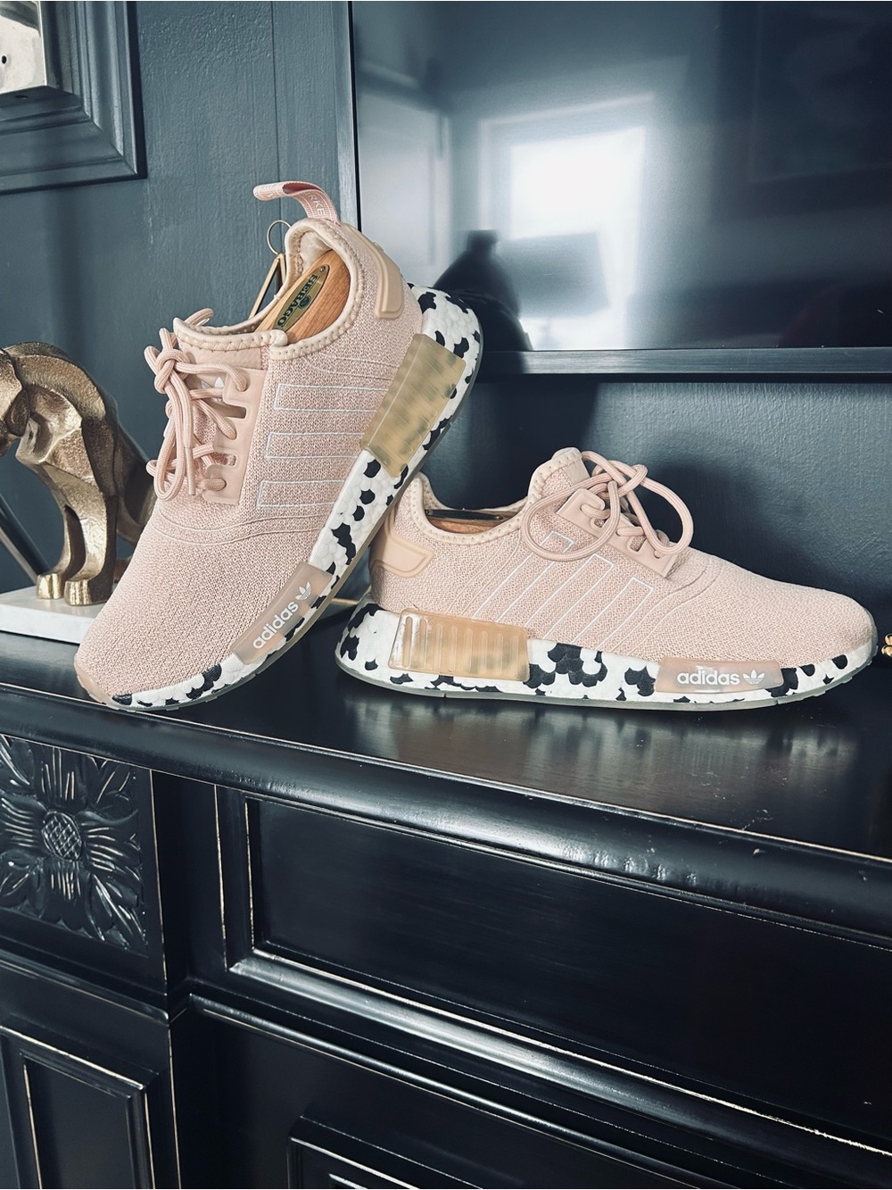 Adidas Women’s Pink Knit Athletic Sneakers